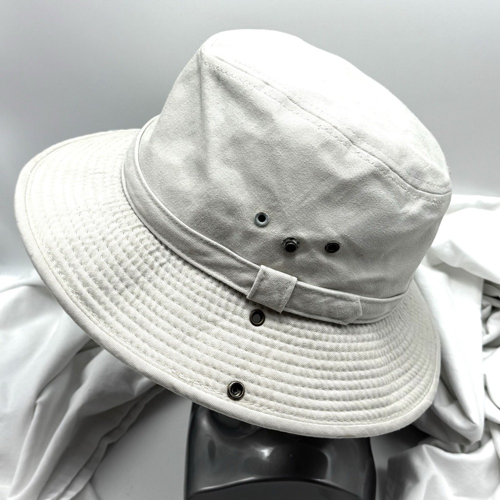 Duluth Trading Co. Men's Woman's Safari Bucket Hat Khaki Size Large Sun Hat Snap - Picture 9 of 13